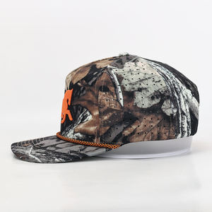 Gorra de 5 Paneles de Terciopelo con Estampado de Camuflaje RealTree, Gorra Deportiva Económica de Algodón con Cierre a Presión para Caza y Senderismo - Product Image 6