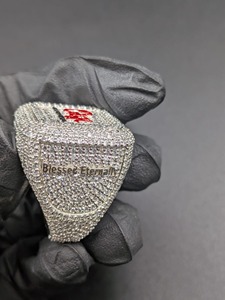 VVS Clarity Custom Name Iced Out <b>Square</b> Moissanite 925 Silver Ring Personalized Hip Hop Jewelry 14K Lab Created Diamond Ring - Product Image 3