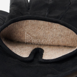 Guantes de Cuero de Invierno, Manoplas Térmicas con Forro Polar, Resistentes al Viento, para Motociclistas, de Piel de Oveja Genuina, Venta al Por Mayor - Product Image 5