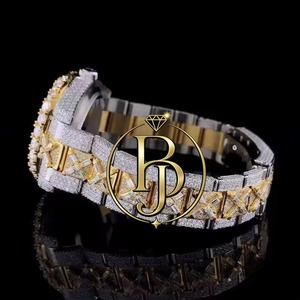Luxury Quartz Eco-Friendly 10 Bar Water Resistant Stainless Steel Two-Tone Gold Silver <b>Arabic</b> Dial Glass Bezel Unisex Gift <b>Watch</b> - Product Image 4
