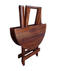 Solid Wood Round <b>Folding</b> <b>Table</b> | 30 Inch Drop-Leaf Space Saving <b>Dining</b> <b>Table</b> | Wholesale Wooden Other Home Furniture - Product Image 3