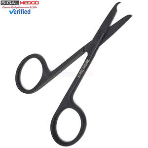 Tijeras de Sutura Spencer de 3.5 Pulgadas, Acero Inoxidable Negro, Instrumento Quirúrgico, Cuchilla de un Solo Gancho, Tijeras para Cortar Suturas, Entrenamiento para Estudiantes - Product Image 2