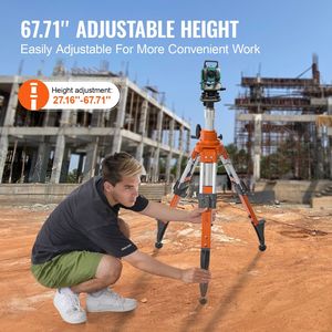 Treppiede per Rilevamento Professionale Resistente da 69-172 cm con Attacco Filettato 5/8 "-11 per Livella Laser e Bolla, Altezza Regolabile, Alta Qualità - Product Image 3