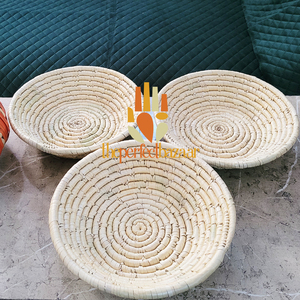 <b>Large</b> Multifunction Fabric Storage <b>Baskets</b> Multi-Purpose Natural Moonj Grass Round Shape <b>Basket</b>-Eco-Friendly Durable Mini Size - Product Image 4