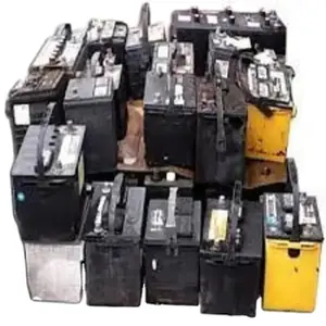 Batería de trabajo al por mayor chatarra de batería usada chatarra/batería de coche y camión plomo drenado