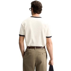 Camisetas lisas de cuello redondo de alta calidad para hombre, a la moda de algodón 100% colección de verano, estilos informales y formales personalizables - Product Image 4