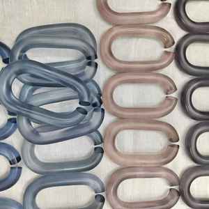 Conjunto de Piezas Decorativas de Pared de Acrílico Art Deco Personalizables, Forma Ovalada, Eslabones de Cadena, Tamaño Grande, Transparentes, Multicolores, Decoración para el Hogar - Product Image 5