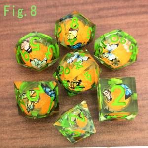 Jeu de dés en résine non toxique, dés polyédriques en résine écologiques pour jeux de rôle de table professionnels, accessoires de jeu en gros - Product Image 6