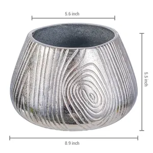 Pot de fleurs en fer forgé artisanal pour balcon et terrasse, pot décoratif en métal haut de gamme fait main pour événements, vase à fleurs - Product Image 6
