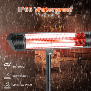 Calentador Infrarrojo de 1500W IP65 Resistente al Agua para Interiores/Exteriores, con Trípode Ajustable y Soporte de Pared, 3 Niveles de Calefacción - Product Image 5