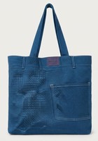 Sac fourre-tout en jean bleu clair réutilisable, sac à bandoulière avec fermeture éclair, grande capacité pour le shopping, les voyages et l'usage quotidien