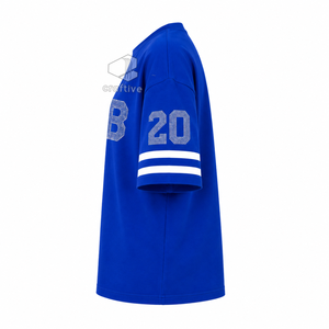 เสื้อยืดผู้หญิง Zeta Phi Beta ประดับเพชร ลายกรีก สีน้ำเงินขาว คอกลม แขนลายทาง ทรงหลวม พิมพ์ลายกราฟิก - Product Image 3