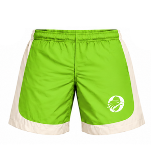 <b>Lime</b> <b>Green</b> Neutral Panel Athletic <b>Shorts</b> Lightweight Elastic Waist Running Training Fitness Gym Sportswear Custom Performance - Product Image 1