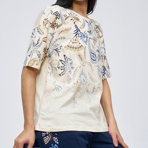 Camiseta RLL para Mujer, Talla Grande, con Estampado de Dibujos Animados, Manga Larga, Cuello Redondo, Ecológica, Anti-Pilling, 100% Algodón Canvas, Corte Regular Informal - Product Image 2