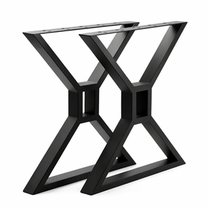 28" Furniture <b>Legs</b> Hollow X-Shaped Table <b>Legs</b>, Metal Table <b>Legs</b> Set of 2, 440Lbs Load Capacity DIY Coffee Table EDPTBL027 - Product Image 2