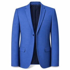 Chaqueta Blazer Azul Rey para Hombre |   Traje Formal con Logotipo Personalizado para Bodas, Negocios y Fiestas - Product Image 1