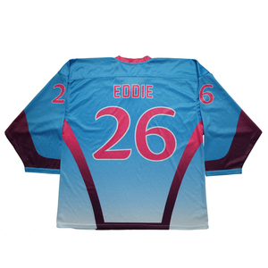 เสื้อฮอกกี้น้ำแข็งระบายอากาศ แห้งเร็ว ซับเหงื่อ ต้านเชื้อแบคทีเรีย ไซส์ใหญ่ ผ้าเนื้อนุ่ม ยืดหยุ่นได้ สกรีนชื่อทีมได้ สำหรับทีมชาย - Product Image 4