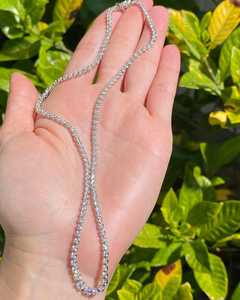Collier tennis gradué en or 14K et argent 925, diamant de laboratoire taille brillant rond, bijoux classiques pour usage quotidien, prix de gros - Product Image 3