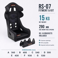 Siège de course sportif TBRACING RS-07 certifié FIA 8855-2021, service OEM ODM en gros pour l'intérieur des voitures de course, poids net 15 kg