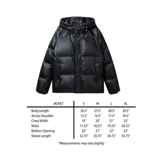 Chaqueta Acolchada con Capucha para Hombre, Negra, Cortavientos, Relleno de Poliéster, Cierre de Cremallera, Corte Regular, Informal, para Invierno - Product Image 6