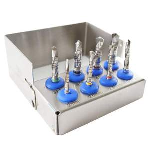 DERMISPRO INSTRUMENTS Kit de 8 forets manuels en acier inoxydable pour implants dentaires, certifié CE, ensemble d'instruments chirurgicaux de classe I - Product Image 1