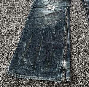 High Waist Distressed <b>Flare</b> <b>Jeans</b> With Ripped Details Punk Style Denim <b>Men</b> Pants Midweight Cotton Fabric - Product Image 4