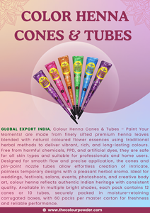 Pasta de Henna India en Colores Azul, Amarillo, Naranja, Verde y Magenta, Sin Amoníaco, Calidad Premium, Aplicación Suave, Empaque a Granel, para Tatuajes - Product Image 4