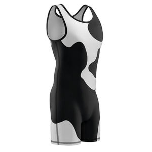 Combinaison de lutte de haute qualité avec impression par transfert thermique, pour l'entraînement en salle de sport, la musculation, le fitness, les exercices, extensible dans quatre directions, pour adultes - Product Image 1
