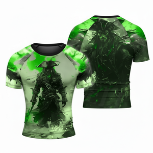 เสื้อยืดแขนสั้นคุณภาพสูง ดีไซน์ทันสมัยสำหรับฤดูร้อน แบบซับลิเมชั่น ระบายอากาศได้ดี ป้องกันแสงแดด เหมาะสำหรับออกกำลังกาย วิ่ง และเล่นกีฬา สำหรับผู้ชาย - Product Image 4