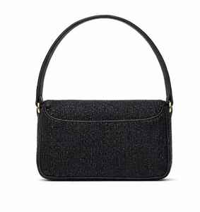 Sac à main trapèze carré noir fait main pour femme, orné de perles et brodé, motif lune, étoile, scorpion, de créateur, de luxe, pour soirée - Product Image 2