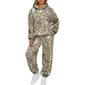 <b>Camouflage</b> Men High Street Tracksuit Oversized Hoodie and Jogger Sweatpants Set Polyester/Cotton Winter - Product Image 2