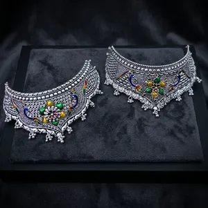 925 Sterling <b>Silver</b> Wedding & Engagement Necklace Set for Brides and Party/Festive Wear Women's Wedding Jewelry Gift Set - Product Image 5
