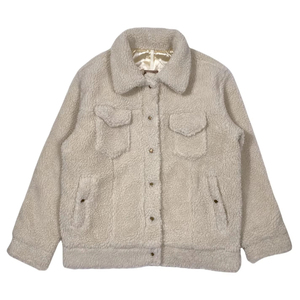 Custom Designed Women's Trendy Winter Coat Sherpa Fleece Breathable <b>Sheep</b> <b>Skin</b> Outerwear Beaded Decoration Oversized <b>Jackets</b> - Product Image 1