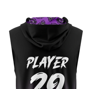 Maillot de football sans manches à capuche pour garçons, motif singe sublimé, personnalisable avec nom d'équipe et numéro de joueur, vêtements de club pour jeunes - Product Image 4
