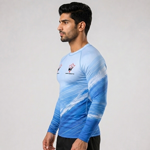 <b>Mens</b> <b>Compression</b> Rash Guard Moisture Wicking Stretch <b>Shirt</b> <b>For</b> Swimming Surfing Snorkeling And Active Training - Product Image 6