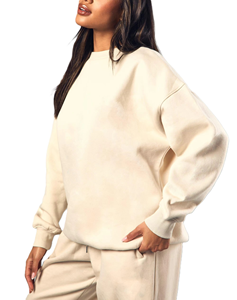 Sweat-shirt à capuche décontracté pour femme, automne-hiver, haute qualité, broderie 3D, tissu imprimé, imperméable, écologique, OEM, streetwear - Product Image 2