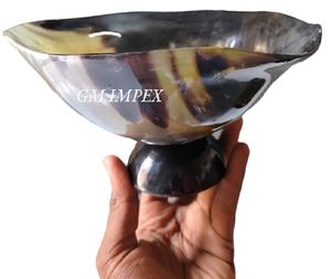 Bol en corne de buffle fabriqué à la main à 100% de corne naturelle pour la cuisine et la décoration - Product Image 3