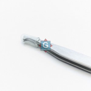 Pince à épiler en acier inoxydable, fine et durable, 10 mm, pour extensions de cils - Product Image 4