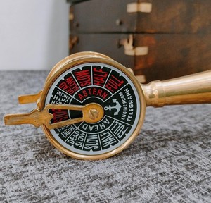Machine télégraphique vintage en laiton poli, réplique antique du code Morse, instrument de communication historique, décoration, vente en gros - Product Image 6