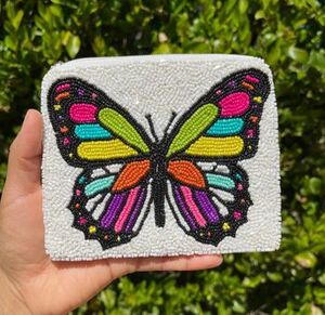 Daddys Girl Beaded Coin <b>Purse</b> <b>Pink</b> Handmade Mini Clutch For Girls Creative Letter Pattern - Product Image 6