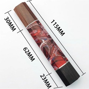1 pièce SAZ ENTERPRISES Poignée de couteau japonaise de 5 pouces en résine et bois pour couteaux à sashimi, manche de couteau brut, pièces de rechange DIY, compatible lave-vaisselle - Product Image 4