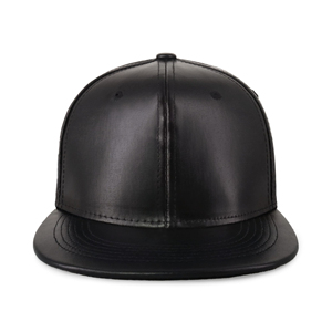 Casquette de baseball en cuir PU rouge, 6 panneaux, ajustée, snapback, unisexe, décontractée, couleur unie, taille adulte 58-60CM - Product Image 2