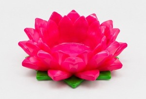 Vase de table en céramique brillante en forme de lotus, design zen asiatique, récipient décoratif pour centre de table de mariage ou événement à domicile - Product Image 2
