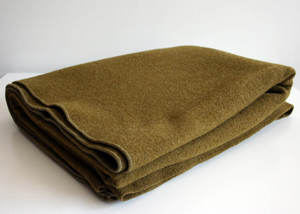 Blue Quilted 100% Wool Sofa <b>Throw</b> Solid Plush <b>Bed</b> Cover Four Seasons Home Travel Camping Made in China - Product Image 2