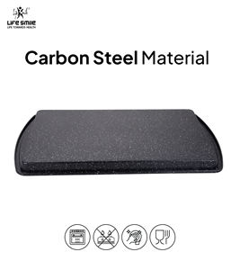 Plaque de cuisson rectangulaire en acier au carbone de qualité supérieure avec revêtement antiadhésif en granit multicouche, compatible four et distribution uniforme de la chaleur - Product Image 3