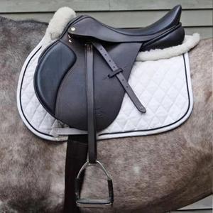 Top Selling Leather Horse <b>Equestrian</b> Saddle Pads with Fabric Lining High Quality Customizable Low Price Pakistan Factory Made - Product Image 5