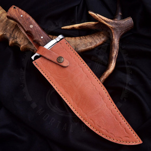 Camping Bowie Knife Special Edition Handmade Stainless Steel Hunting Knife with Leather Cover Ready Stock Immediate Shipping - Product Image 3