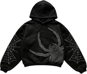 Sweat à capuche délavé 450 g/m² avec strass, effet vieilli, impression DTF, en tissu molleton bouclette effet vieilli avec doublure gaufrée - Product Image 4