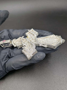 Colgante de Cruz con Incrustaciones de Diamantes, Joyería Religiosa de Lujo Estilo Hip Hop - Product Image 6