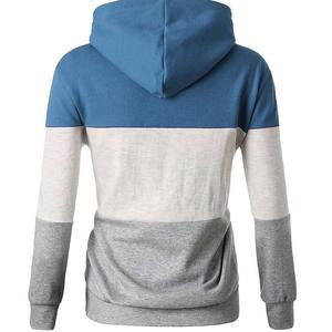 เสื้อฮู้ดดี้โอเวอร์ไซส์ผู้หญิง ดีไซน์ใหม่ ผ้าฝ้าย 100% พิมพ์ลายสีพื้น สไตล์ลำลอง สตรีทแวร์ เสื้อกันหนาว - Product Image 4